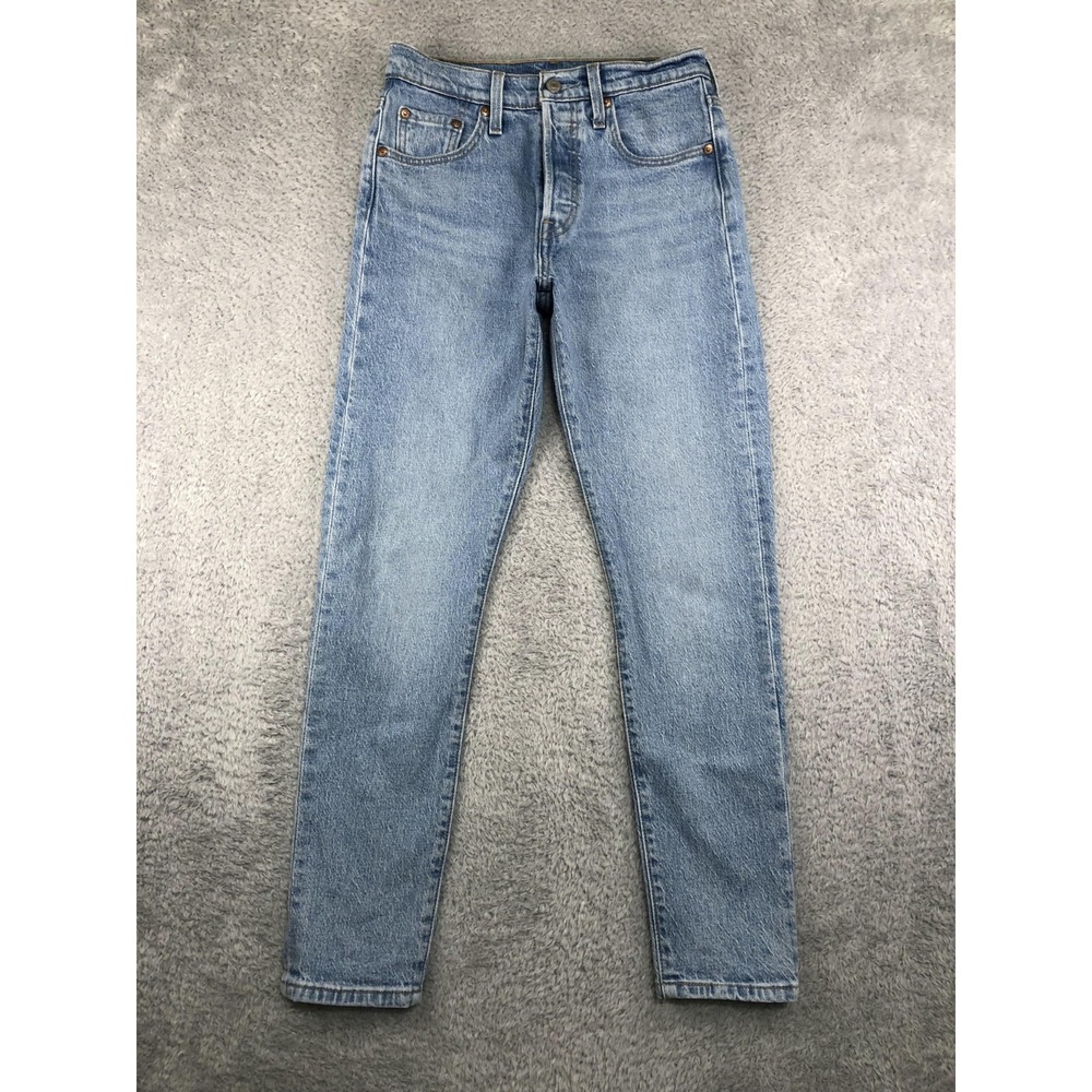 Levi's 501 S Jeans Women 26x28 (Tag 25x28) Blue Premium Skinny Big E
